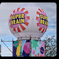 Banner auf Ballon-Kugeldisplay